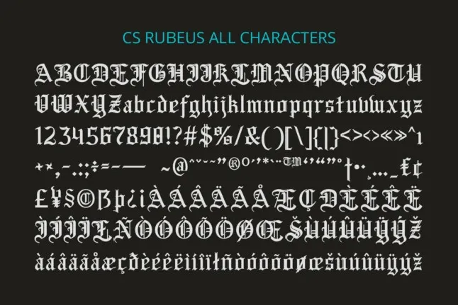 CS Rubeus font