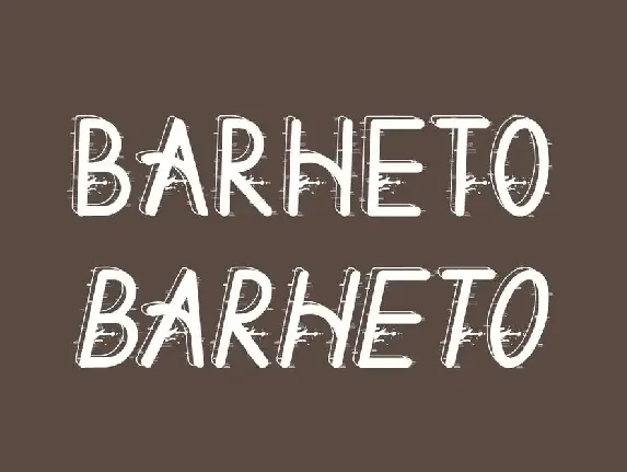 Barheto Demo font