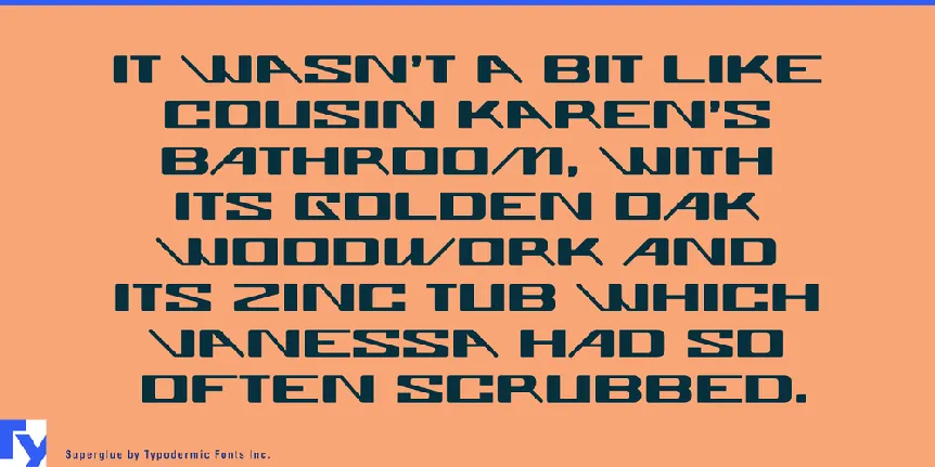 Superglue font