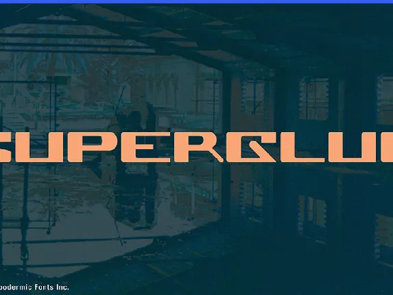 Superglue font