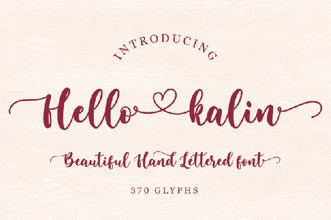 Hello Kalin font