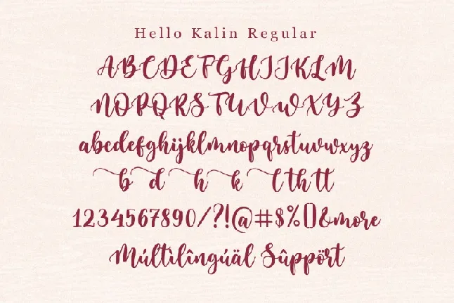 Hello Kalin font