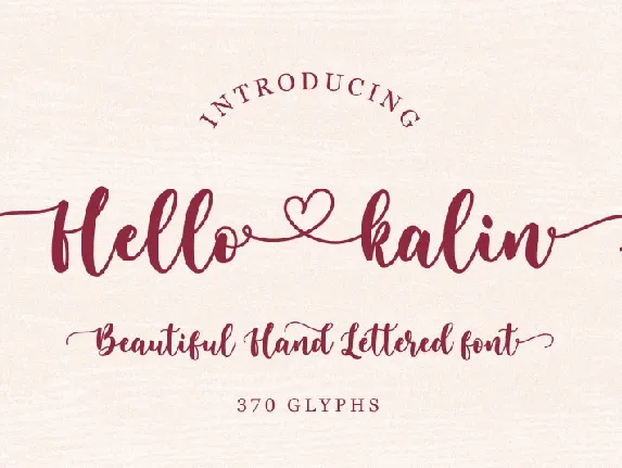 Hello Kalin font