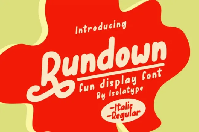 Rundown font