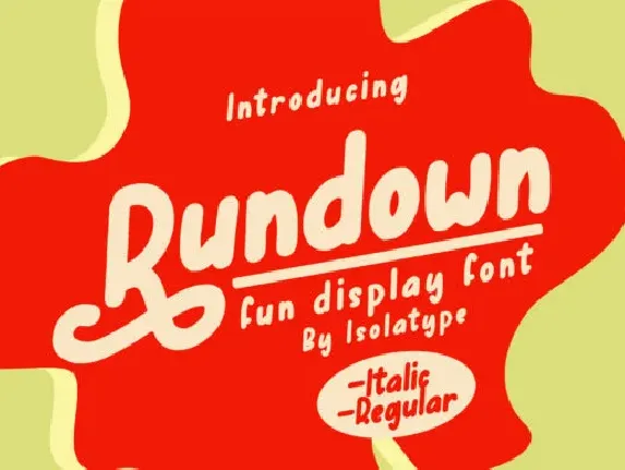 Rundown font