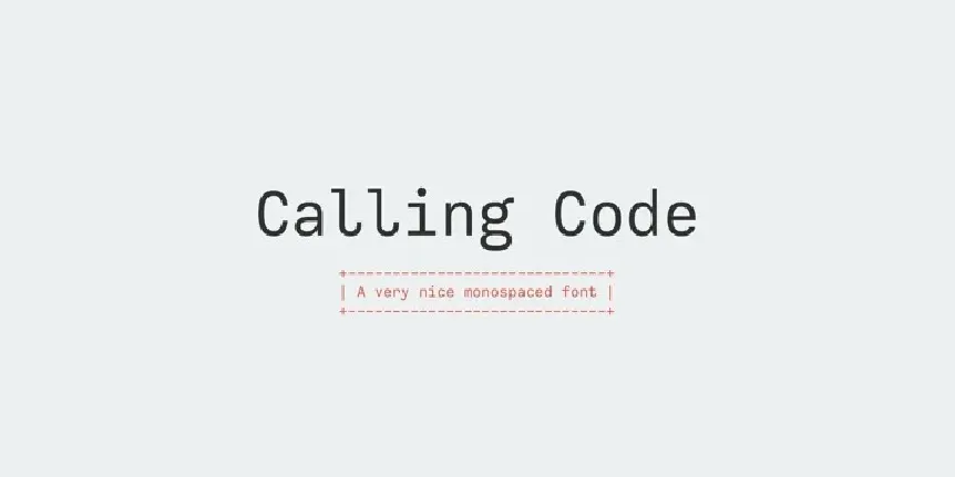 Calling Code font