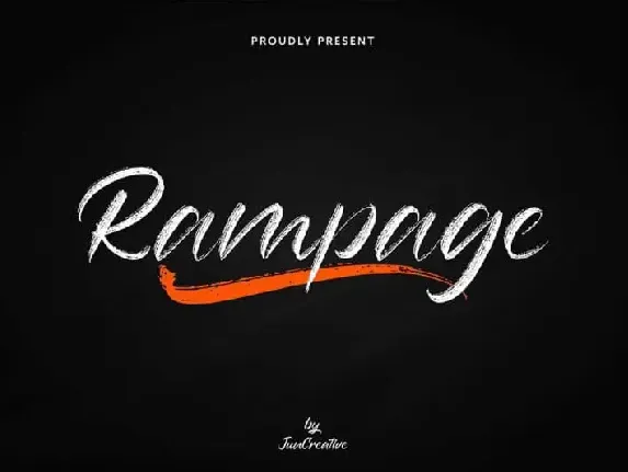 Rampage Brush font