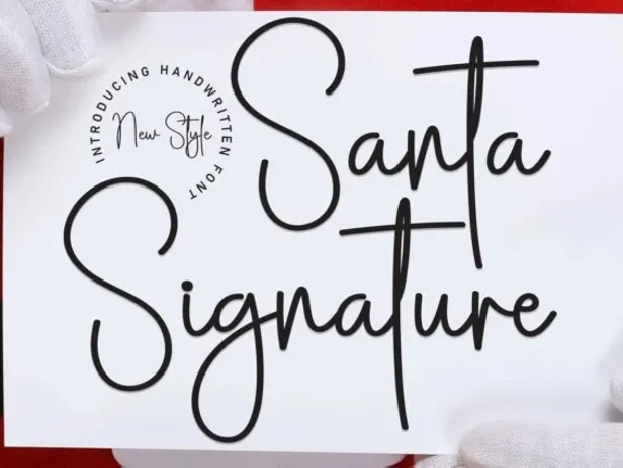 Santa Signature font