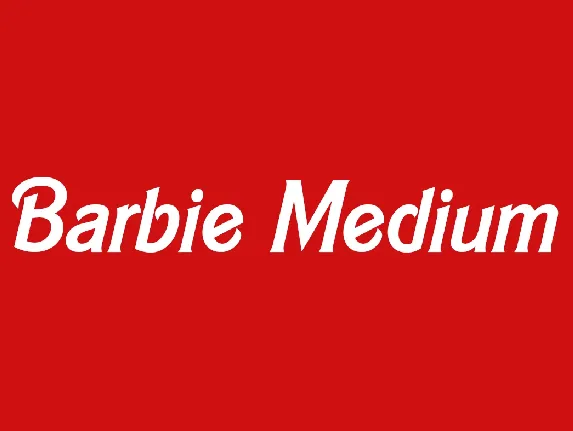 Barbie Medium font