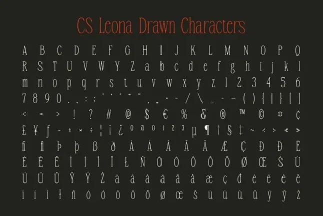 CS Leona Drawn font