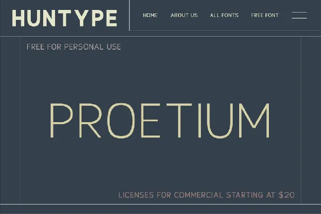 Proetium font