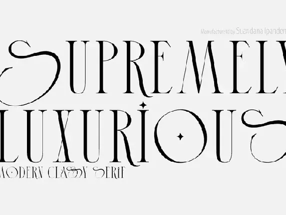 Supremely Luxurious font