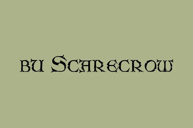 Bu Scarecrow font