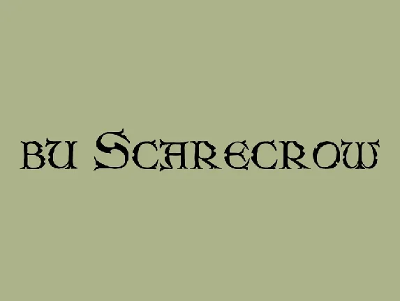 Bu Scarecrow font