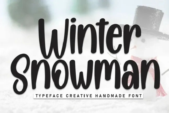 Winter Snowman Display font