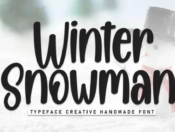 Winter Snowman Display font