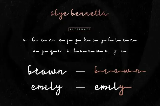 Skye Bennetta Demo font