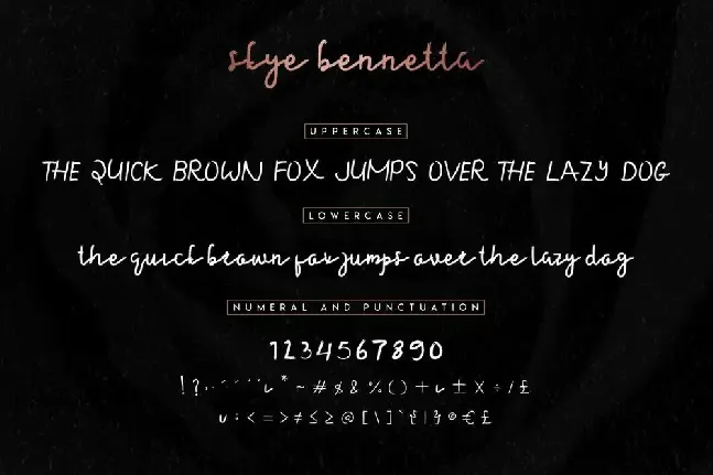 Skye Bennetta Demo font