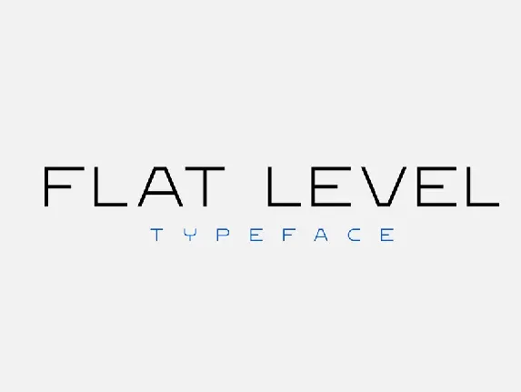 Flat Level font