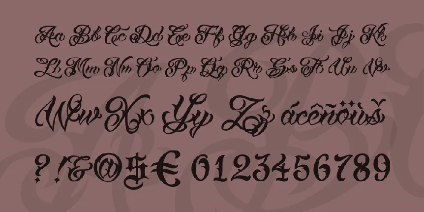 VTC Tattoo Script Two font