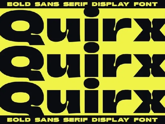 Quirx font