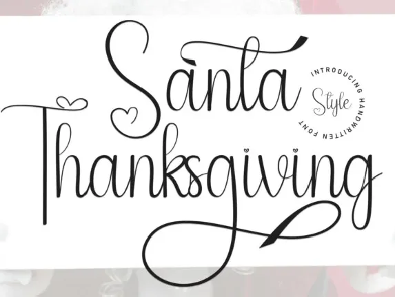 Santa Thanksgiving Script font