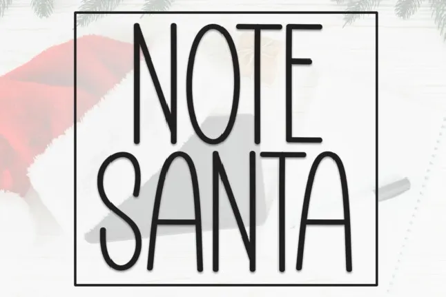 Note Santa Display font