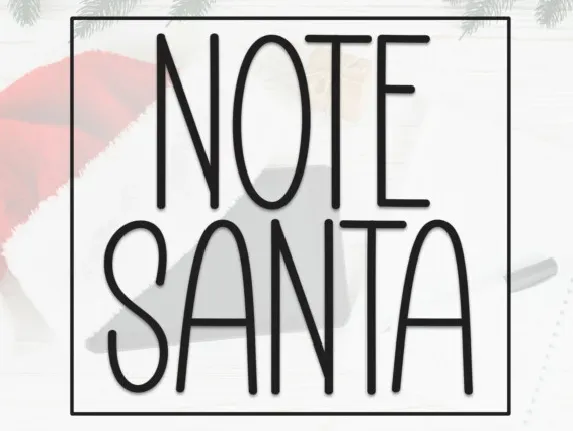 Note Santa Display font