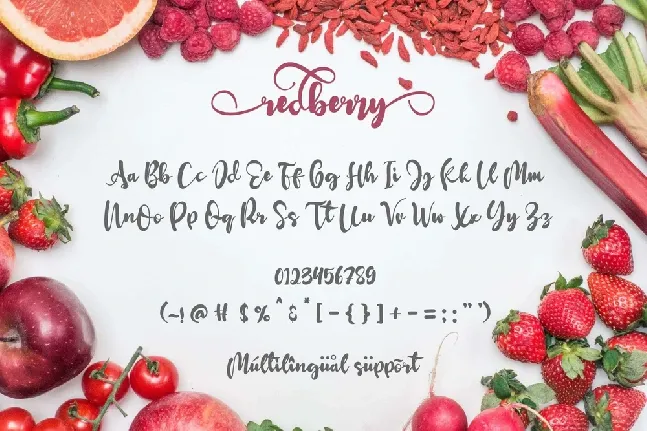 Redberry Modern Calligraphy Script font