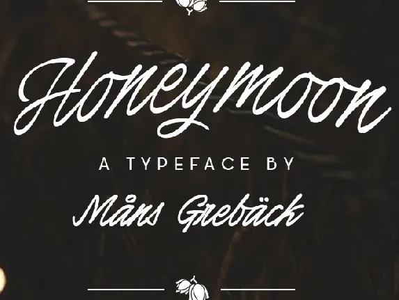 Honeymoon PERSONAL USE font