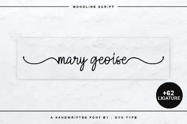 Mary Geoise font