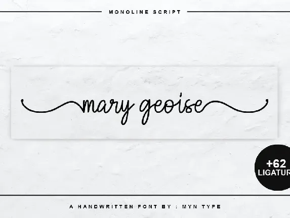 Mary Geoise font