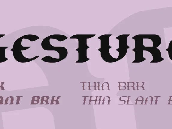 Gesture font