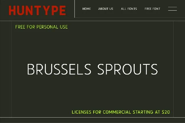 Brussels Sprouts font