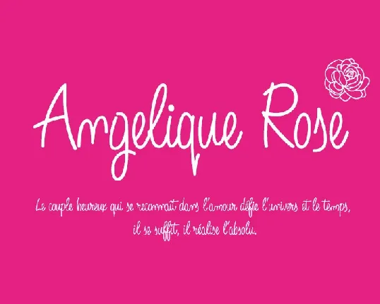 Angelique Rose font