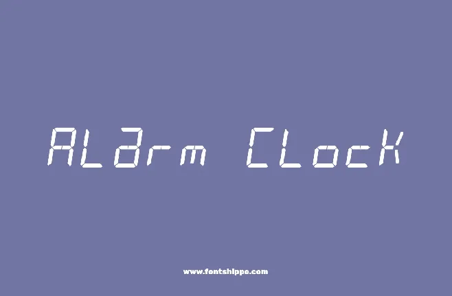 Alarm Clock font