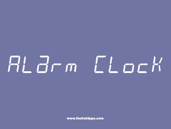 Alarm Clock font