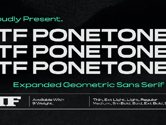 TF Ponetone Expanded font