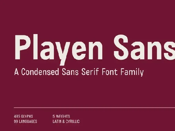 Playen Sans font