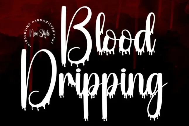 Blood Dripping Script font