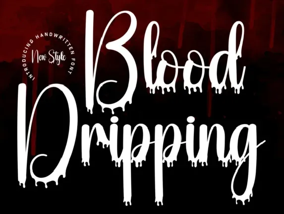 Blood Dripping Script font