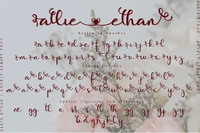 Allie Ethan font