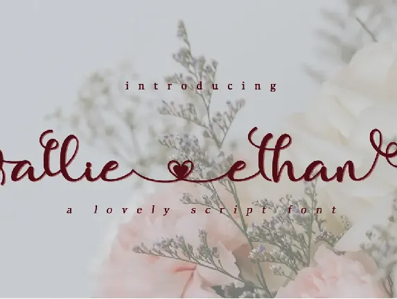 Allie Ethan font