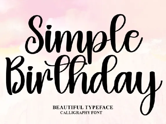 Simple Birthday font