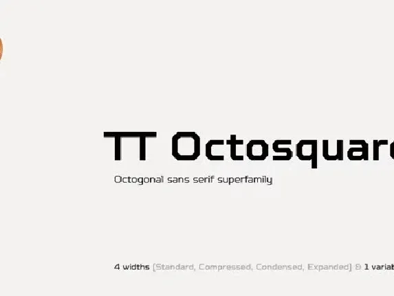 TT Octosquares Family font