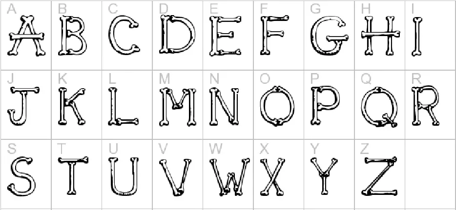 Sketch Bones font