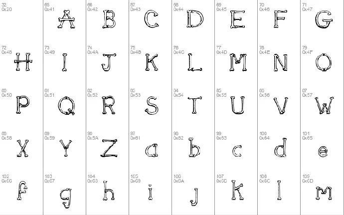 Sketch Bones font