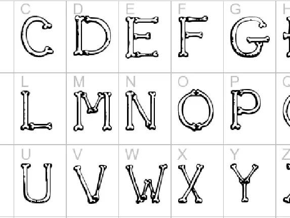 Sketch Bones font