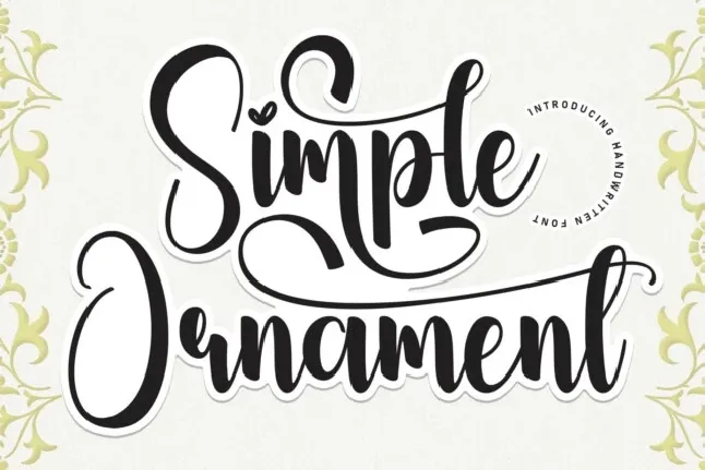 Simple Ornament Script font