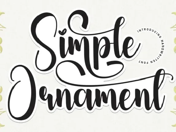 Simple Ornament Script font